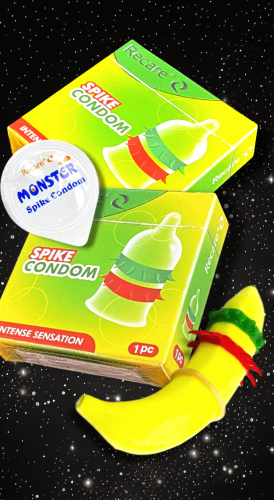 Латексний презерватив із подвійними вусиками Recare Spike Condon 1 шт - 1