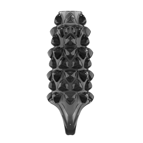 Стимулююча насадка на член із пухирцями чорна Meleon - Dragon Spine Locking Sleeve - 5