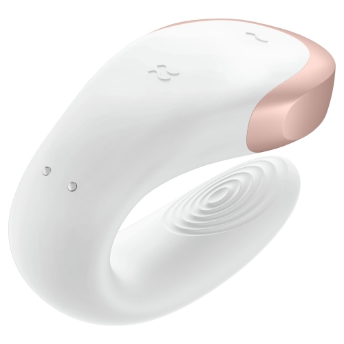 Смарт-вибратор 7,5/3 см для пар Satisfyer Double Love (White) с пультом Сатисфаер - 2