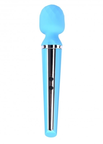 Вібромасажер Ванд у формі мікрофона блакитного кольору Boss series Massager Genius - 1