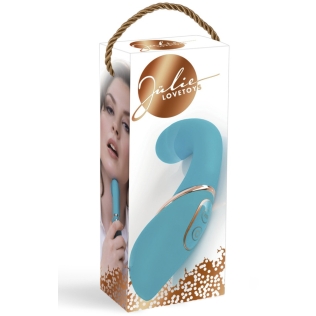  Вибратор для точки со стимуляцией клитора G бирюзовый Jülie Lovetoys 