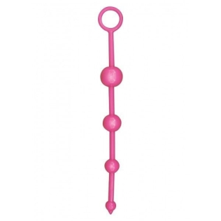 Анальные бусы розовые Toy Joy
