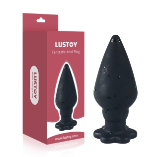 Анальная пробка силиконовая черного цвета Lustoy Anal Toy