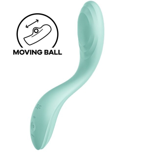 Вибратор для стимуляции зоны G с массажирующим шариком бирюзовый Satisfyer Rrrolling Pleasure - 1