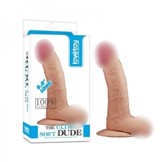 Фаллоимитатор 22/4 см с венами на присоске телесный Lovetoy 22,4 см