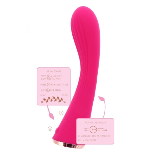 Вибратор для точки G розового цвета Toy joy Rose vibrator - 5