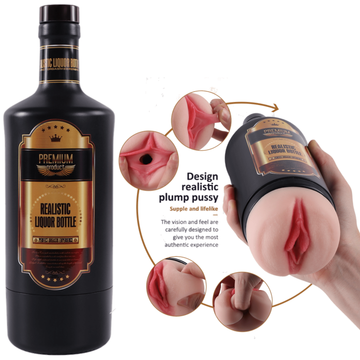 Мастурбатор в бутылке вагина телесного цвета Xise Vagina realistic wine bottle - 3