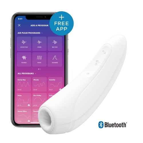 Вакуумный клиторальный стимулятор Satisfyer Curvy 1+ White - 1