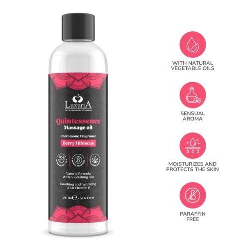 Масажне масло з ароматом малинового гібіскусу Intimateline Quintessence Raspberry Hibiscus 150мл - 3