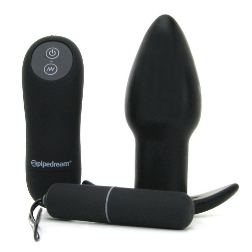 Анальна вібропробка з пультом керування чорного кольору Pipedream ANAL FANTASY - 1