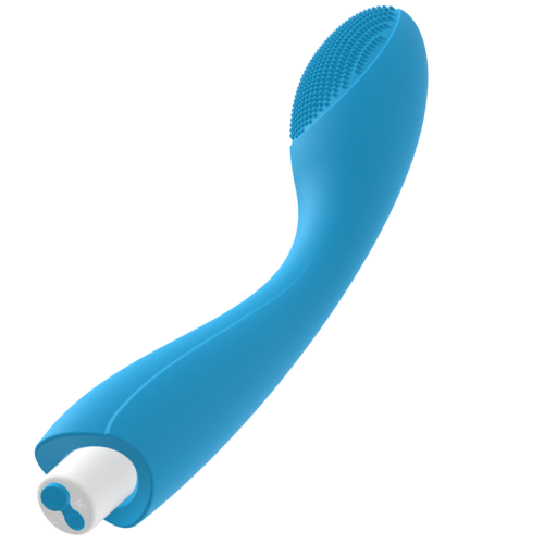 Вибратор вагинальный для зоны G голубого цвета GYLBERT G-SPOT - 3