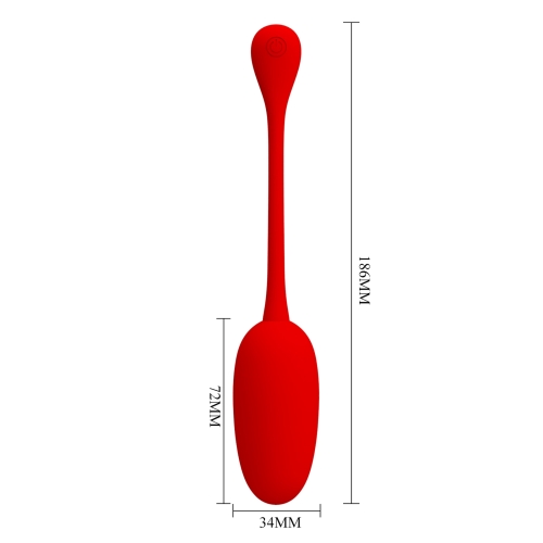 Виброяйцо вагинальное красное Lybaile Pretty Love Knucker - 7