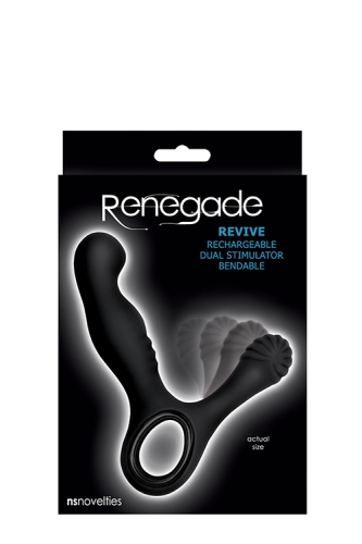 Вібромасажер простати чорного кольору NS Novelties Renegade revive - 2
