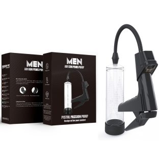 Вакуумная помпа с манометром для мужчин прозрачного цвета CANWIN Men Air Gun Penis Pump 