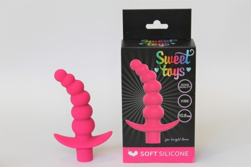 Вибратор 10,8 см/1,7x2,8x3,3 см универсальный шарообразный SWEET TOYS ярко-розовый - 4