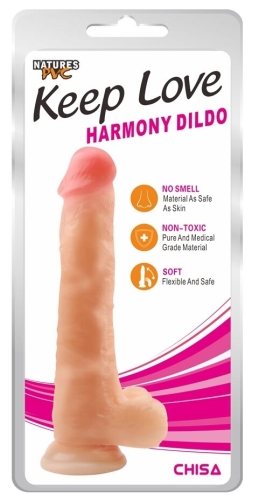 Фалоімітатор 24/4, 1 см на присоску реалістичний бежевий CHISA Keep Love Harmony Dildo - 5
