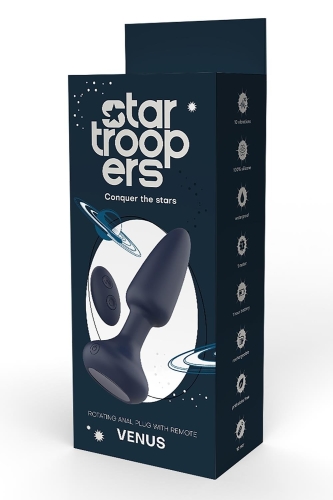 Анальная вибропробка с дистанционным пультом управления черная DreamToys Startroopers Venus - 13