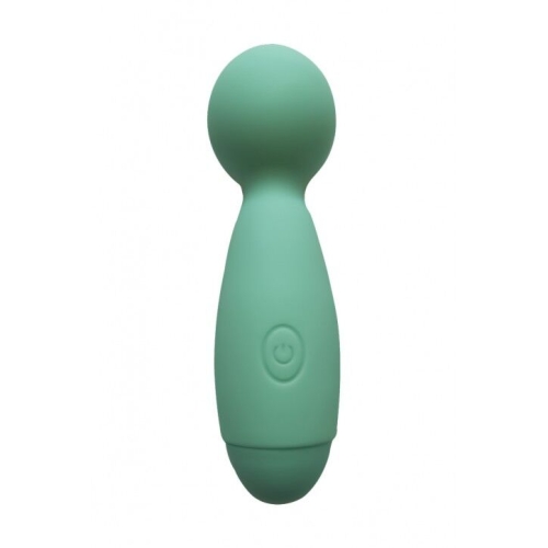 Вібромасажер Ванд бірюзового кольору Wooomy Smally Mini Wand Turquoise - 1