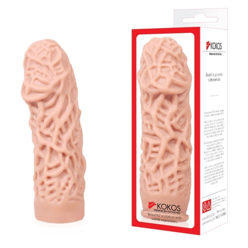 Насадка на член утолщающая стимулирующий рельеф Kokos Extreme Sleeve ES.12 размер S - 3