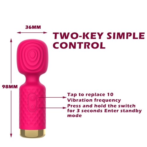 Вибромассажёр Ванд в форме микрофона для клитора цвет розовый Sexy desires Small AV stick - 6