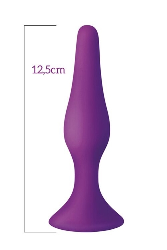 Анальна пробка на присоску фіолетова MAI Attraction Toys № 34 - 2