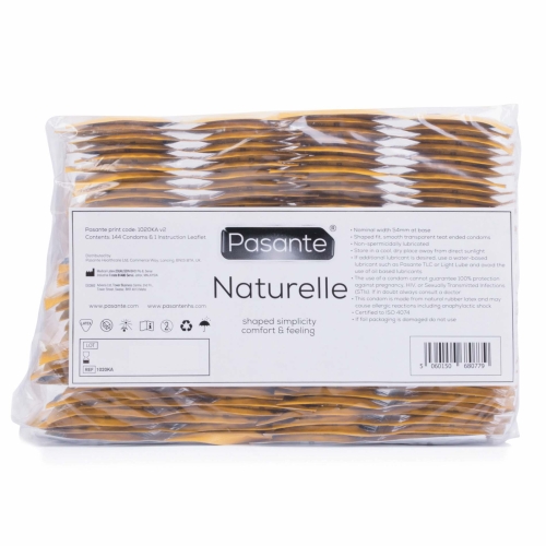 Щільнооблягаючі презервативи з латексу зі змащенням Pasante Naturelle №1 1 штука - 3
