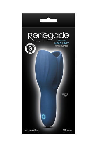 Вибратор для головки пениса синего цвета NS Novelties Renegade head unit - 2