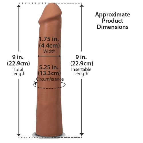 Фалоімітатор реалістичний на присосці бежевий Doc Johnson The Realistic Cock ULTRASKYN - 9 Inch Caramel - 5