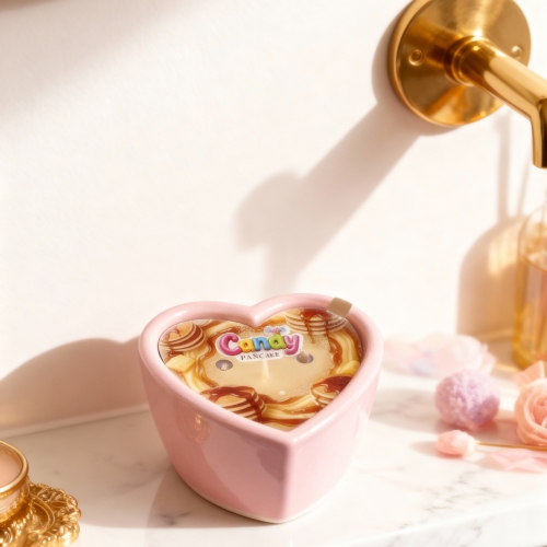 Массажная свеча в форме сердца с ароматом панкейка Candy Pancake 70 мл - 6