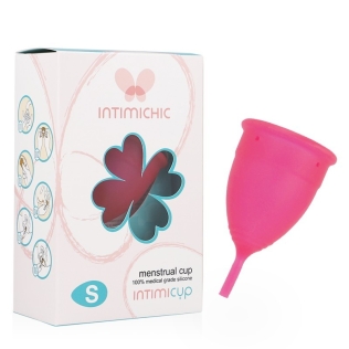 Менструальна чаша силіконова рожева Intimichic Menstrual Cup Medical Grade