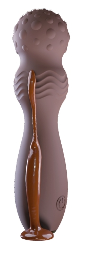 Силиконовый вибратор с универсальной головкой коричневого цвета You2Toys Hazel - 9