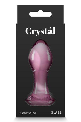 Анальний скляний затор рожевого кольору NS Novelties Crystal gem - 3