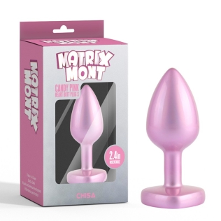 Анальна пробка із кристалом у формі серця рожева Chisa Heart Butt Plug розмір Small