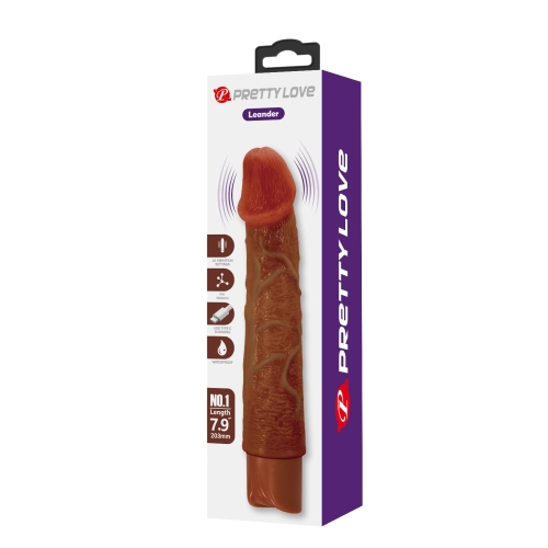 Вибратор реалистик коричневый Lybaile Pretty Love Osric Realistic Vibrating Dildo - 11