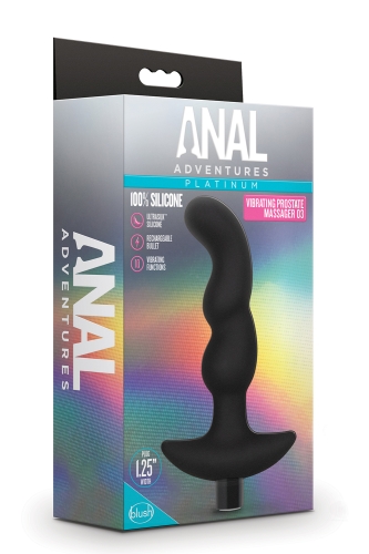 Вибратор для стимуляции простаты силиконовый черный Blush Anal Adventures Platinum - 2