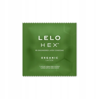 Презерватив із органічного латексу унікальна гексагональна текстура LELO HEX Condoms Organic Sachet 1 штука