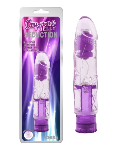 Вібратор гелевий фіолетовий Chisa Seduction Crustal Jelly - 1