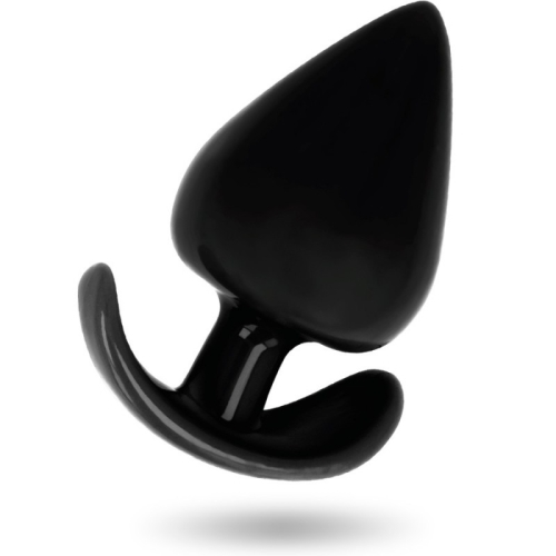 Анальная пробка с ограничителем черная Addicted Toys Anal Plug - 3