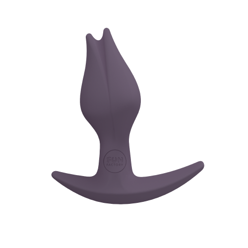 Анальная пробка в форме розы темно серого цвета Fun Factory Bootie Fem - 2