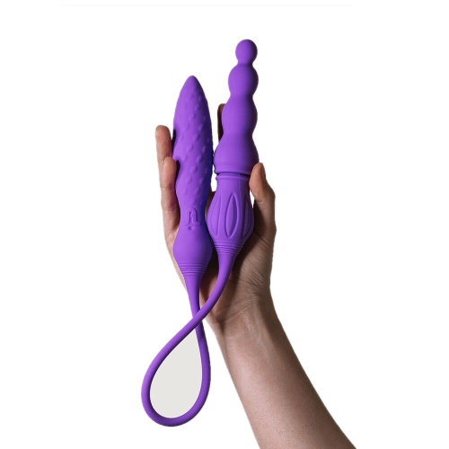 Двойной вибратор Adrien Lastic AD-2X с пультом LRS - 4