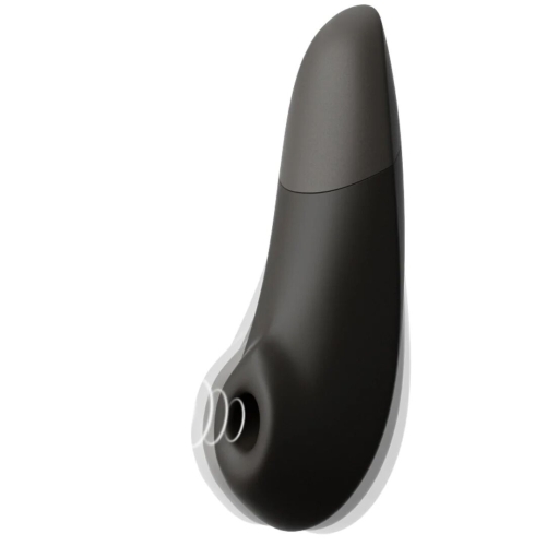 Вакуумний кліторальний чорний стимулятор Womanizer Enhance - 6