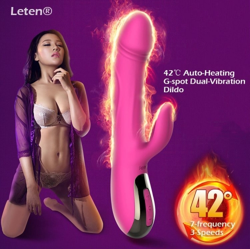 Вібратор-пульсатор силіконовий зі стимуляцією клітора Leten Automatical Thrusting Vibrator з підігрівом 10 режимів - 8