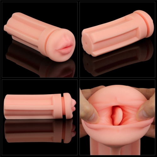 Мастурбатор ротик для мужчин телесного цвета Lovetoy Cream Ale - 3