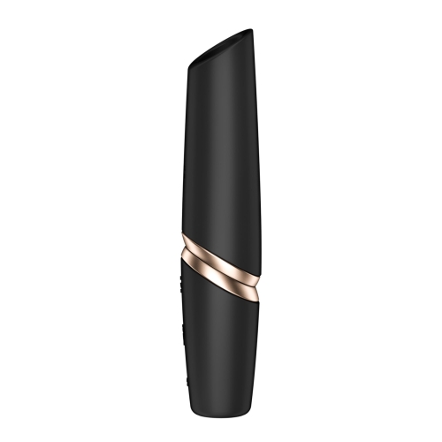 Вакуумний стимулятор для клітора чорного кольору Satisfyer Perfect Kiss - 2