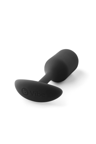 Анальная пробка со смещенным центром тяжести B-Vibe для эротических игр силиконовая черная - 4
