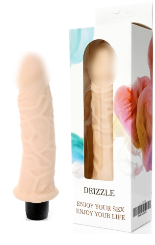 Вібратор реалістик з кібершкіри тілесного кольору BOSS Cyberskin - DRIZZLE - 1