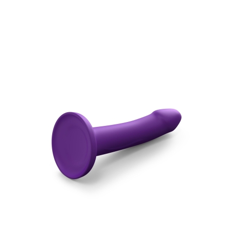 Насадка для страпона на присоске термоактивная силиконовая фиолетового цвета Dorcel Real Pleasure размер S - 2