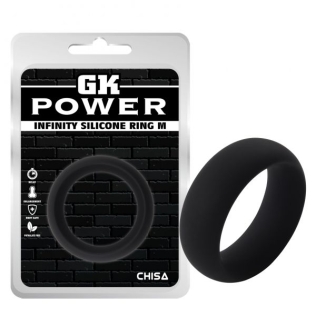 Эрекционное кольцо для мужчин черного цвета Chisa Infinity Ring Medium