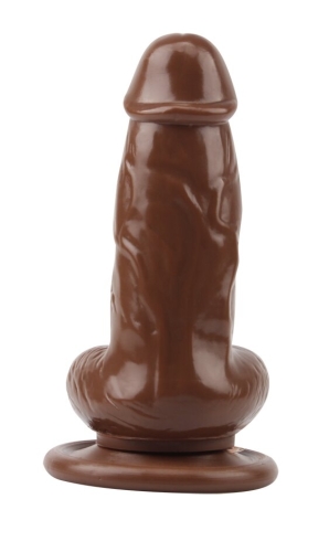 Реалістичний вібратор на присоску коричневий GHISA JUMBO JACK 6 Vibrating Dildo - 5