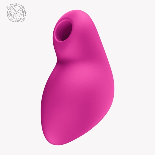 Вакуумний стимулятор для клітора рожевого кольору Fun Factory Allure Magenta 12 режимів вібрації 11 рівнів вакууму - 4